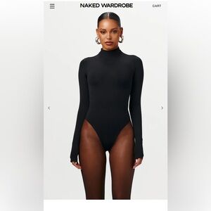 Naked Wardrobe // seamless mock neck body suit